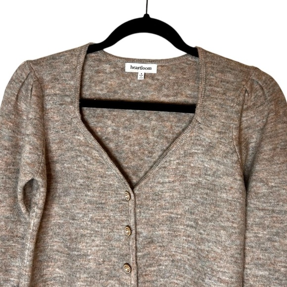 Heartloom  The Pedretti Cardi- Heathered GREY Button Down Soft Cardigan- Small - Picture 5 of 13